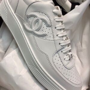 Chanel interlocking CC logo sneakers